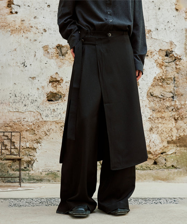 Wrap Skirt & Wide Pants